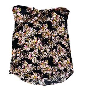 LC Lauren Conrad - Floral Blouse with neck detail size Large